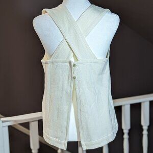 Madewell Ottoman Jacquard Cross-Back Tank Top, Size S